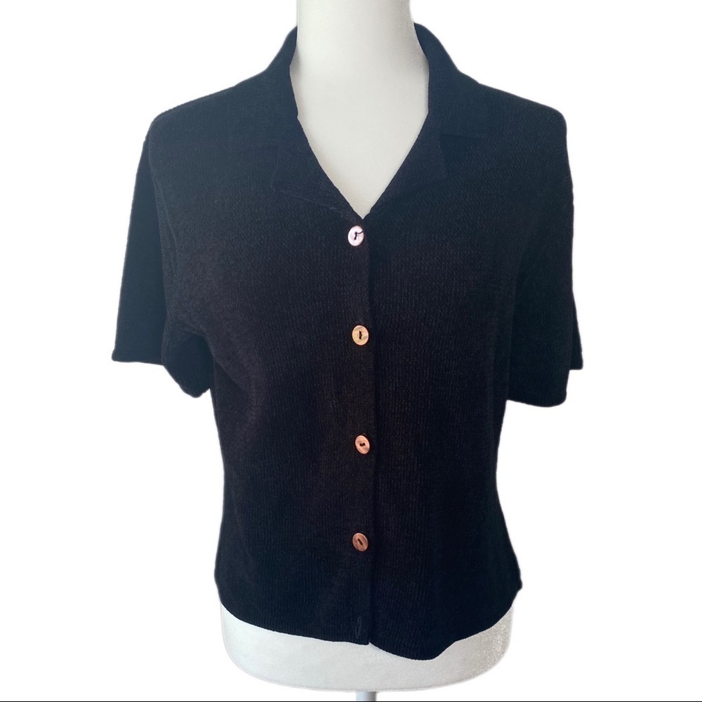 Vintage Lucia Burns sweater button down top